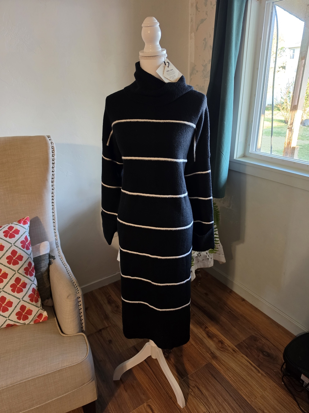 Ava & Viv Black Knit Sweater Dress NWT